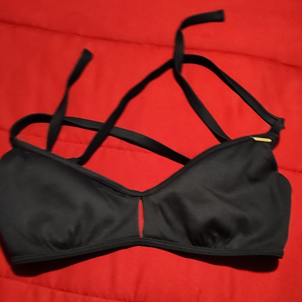 Roxy Black Bandeau Bikini Top